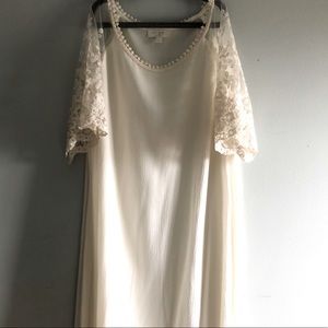 Elegant ivory mini dress